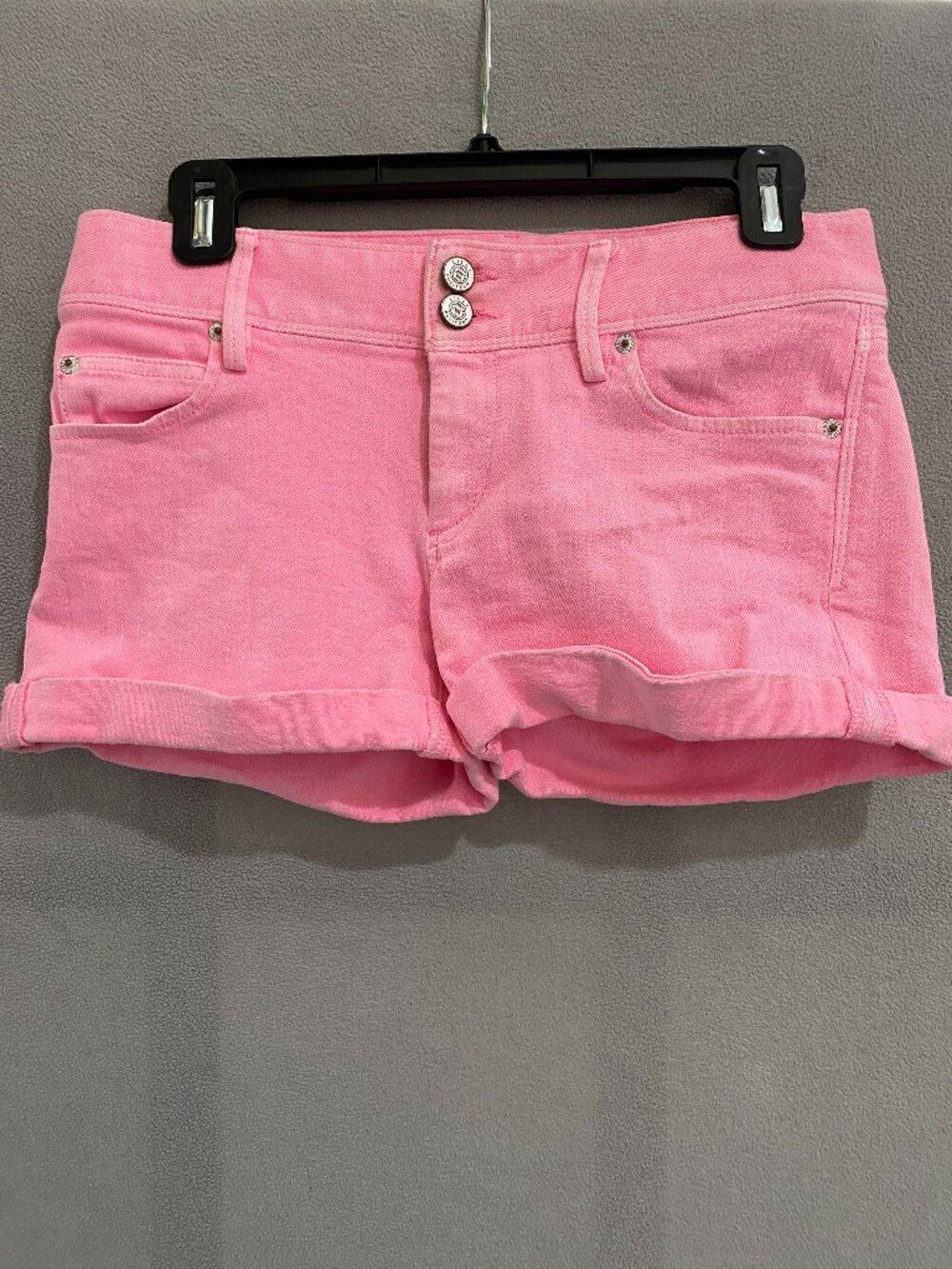 Lilly Pulitzer Pink Denim Shorts Size 2 Cotton Stretch Preppy Summer Shorts